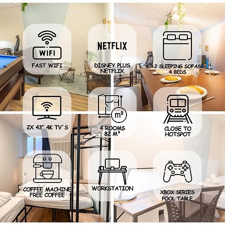 Pool Table Heaven, Workstation, 4K Tv, Netflix Apartment Leipzig Exterior photo